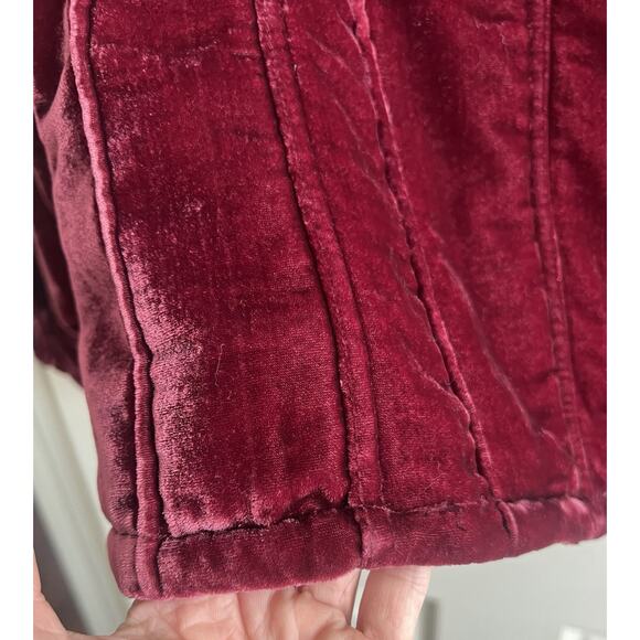 ROTH LE COVER California Vintage 1980's Red Velvet Puff Button Jacket - Picture 11 of 15